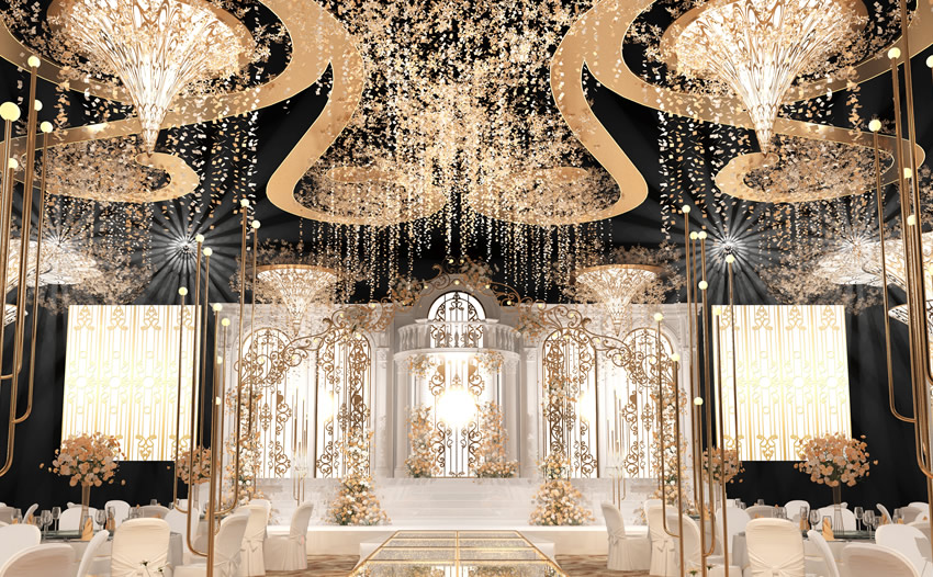 嘉祥花木兰喜事汇金色大厅效果展示